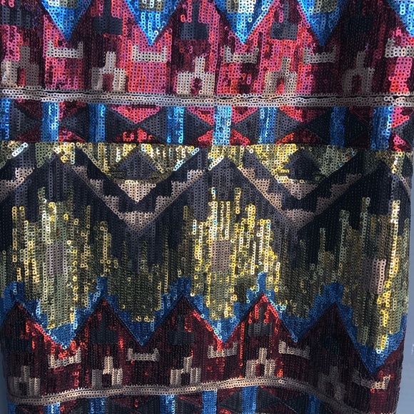 EVERY SMALL SIZE NWOT SEQUIN MINI 17 “ Arm to Arm X 35”top to bottom Back Black - Picture 8 of 9